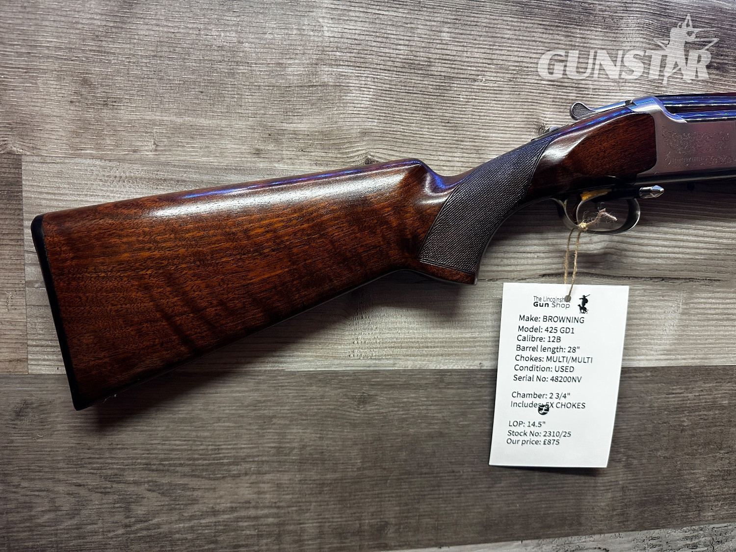 Browning B425 Grade 1 Over and Under 12 Bore/gauge
