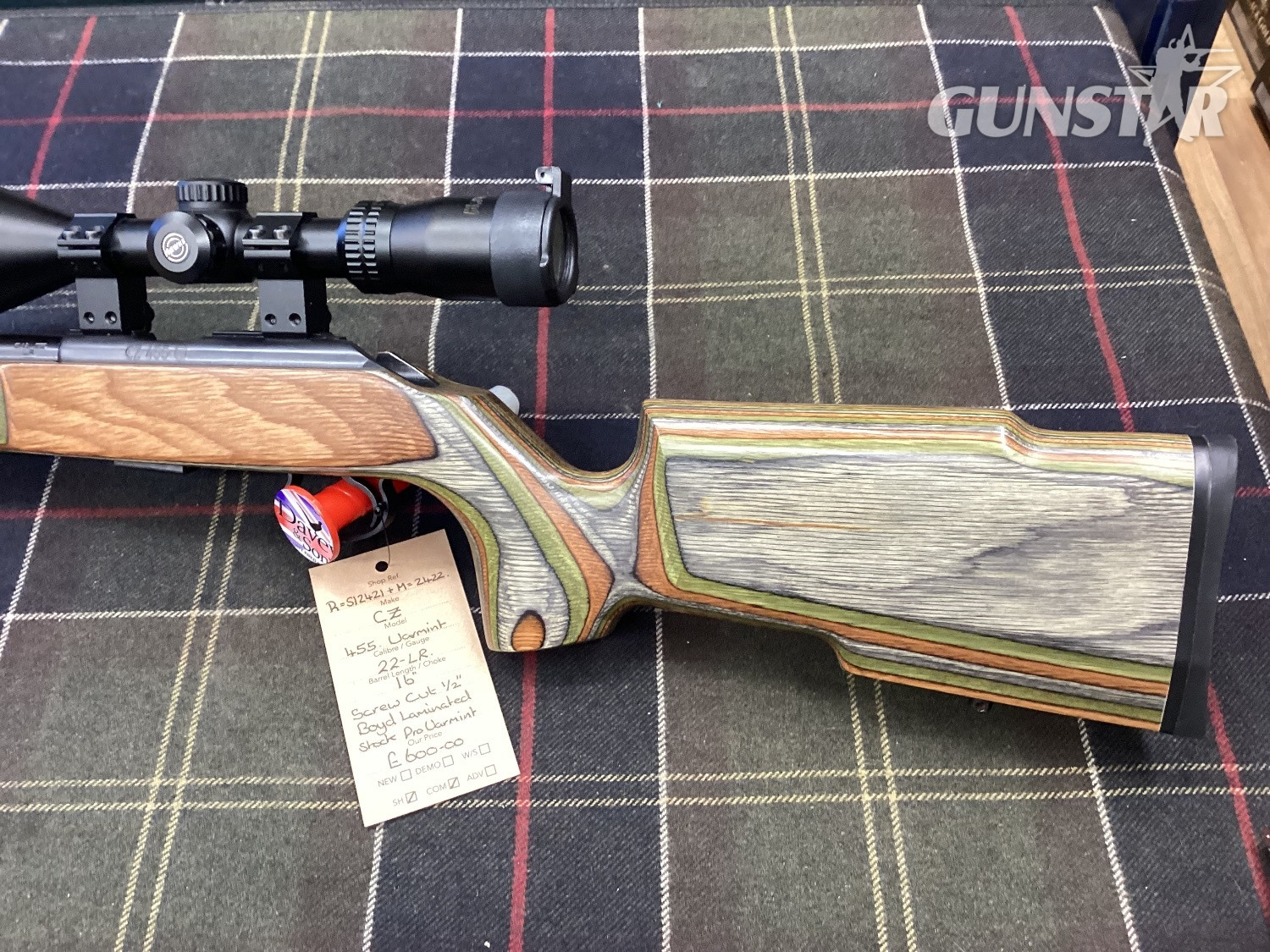  CZ 455 Varmint BOYDS Bolt Action .22 Long Rifle (.22 LR) Rifle