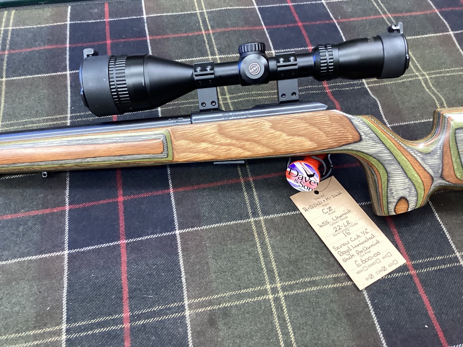 CZ 455 Varmint BOYDS Bolt Action .22 Long Rifle (.22 LR) Rifle
