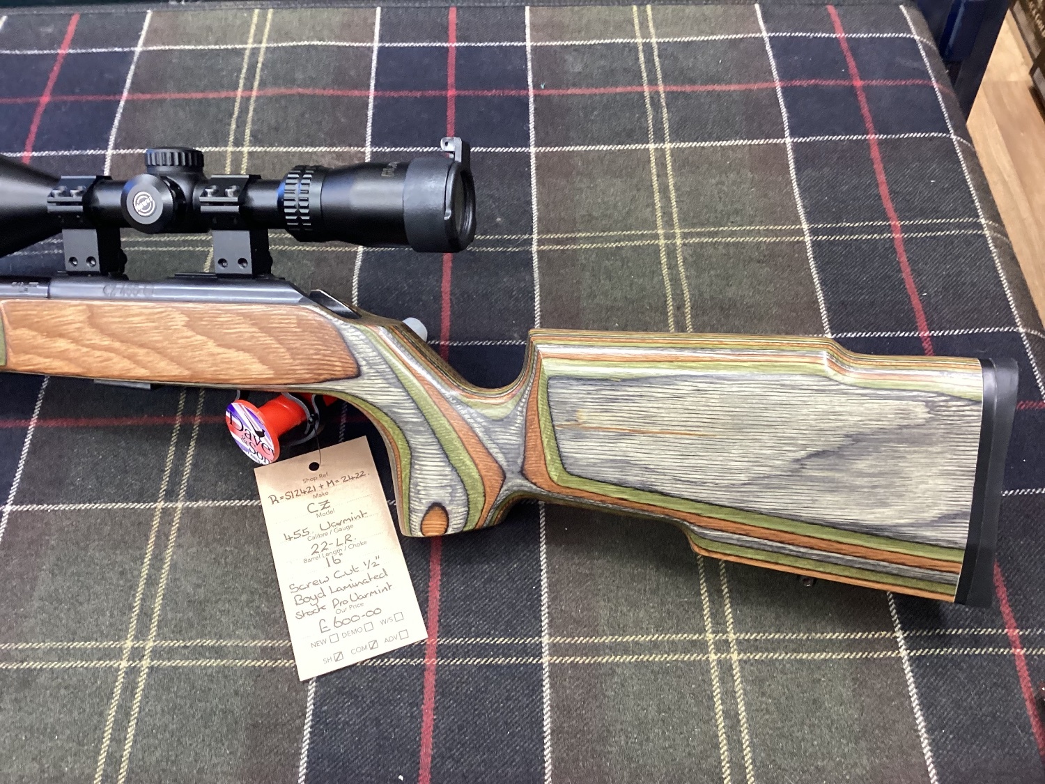  CZ 455 Varmint BOYDS Bolt Action .22 Long Rifle (.22 LR) Rifle