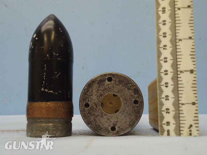 INERT DEACTIVATED. Unfired German WW2 3.7cm PAK 36 (37x250) APHE (Armour Piercing High Explosive/ Trace) Round With Rare Two Piece Composite Cartridge Case INERT DEACTIVATED. Unfired German WW2 3.7cm PAK 36 (37x250) APHE (Armour Piercing High Explosive/ Trace) Round With Rare Two Piece Composite Cartridge Case  Other Ammunition