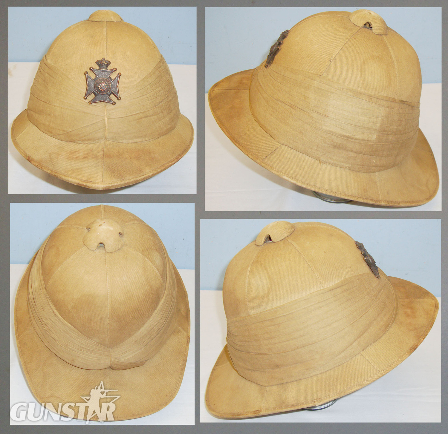 WWI era K.R.R.C (Kings Royal Rifle Corps) Officers ‘Pith/Tropical’ Helmet and Tin. 20678. WWI era K.R.R.C (Kings Royal Rifle Corps) Officers ‘Pith/Tropical’ Helmet and Tin. 20678. Other Accessory