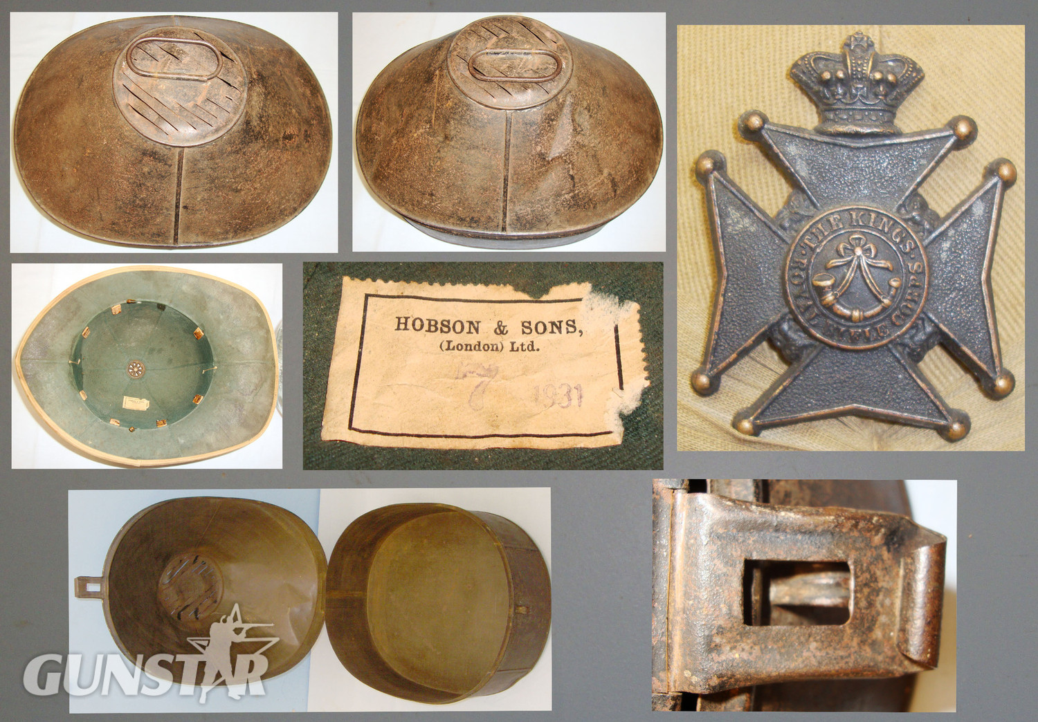  WWI era K.R.R.C (Kings Royal Rifle Corps) Officers ‘Pith/Tropical’ Helmet and Tin. 20678. WWI era K.R.R.C (Kings Royal Rifle Corps) Officers ‘Pith/Tropical’ Helmet and Tin. 20678. Other Accessory