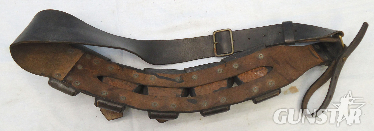 WW1, 1918 dated, Officers 50 Round (5 x 10 Round Pouches) Leather .303 Calibre Ammunition Bandolier By Marney & Co Ltd Walsall G&M. - MISC 895 Officers 50 Round (5 x 10 Round Pouches) Leather .303 Calibre Ammunition Bandolier By Marney & Co Ltd Walsall G&M. - MISC 895 Other Accessory - {CATEGORY}