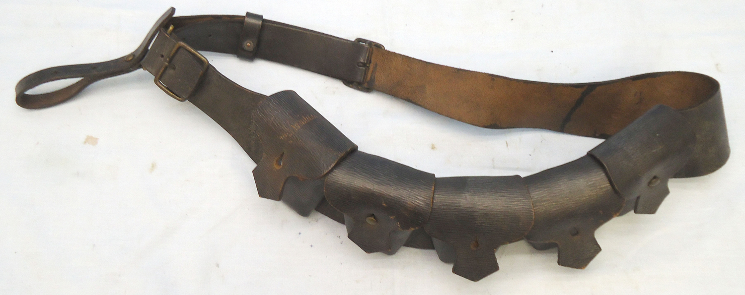 WW1, 1918 dated, Officers 50 Round (5 x 10 Round Pouches) Leather .303 Calibre Ammunition Bandolier By Marney & Co Ltd Walsall G&M. - MISC 895 Officers 50 Round (5 x 10 Round Pouches) Leather .303 Calibre Ammunition Bandolier By Marney & Co Ltd Walsall G&M. - MISC 895 Other Accessory - {CATEGORY} in 
