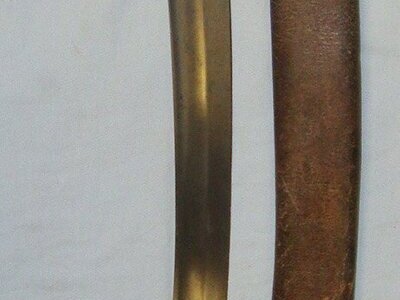 RARE**MATCHING REGIMENT MARKS**Victorian British Army In India North West Frontier Era Wilkinson London Mountain Artillery Pattern 1896 Sword With Scabbard Both Marked ‘7 MN’ To The 7th Battery Mountain Division Royal Artillery Regiment. Sn 21591 Sword