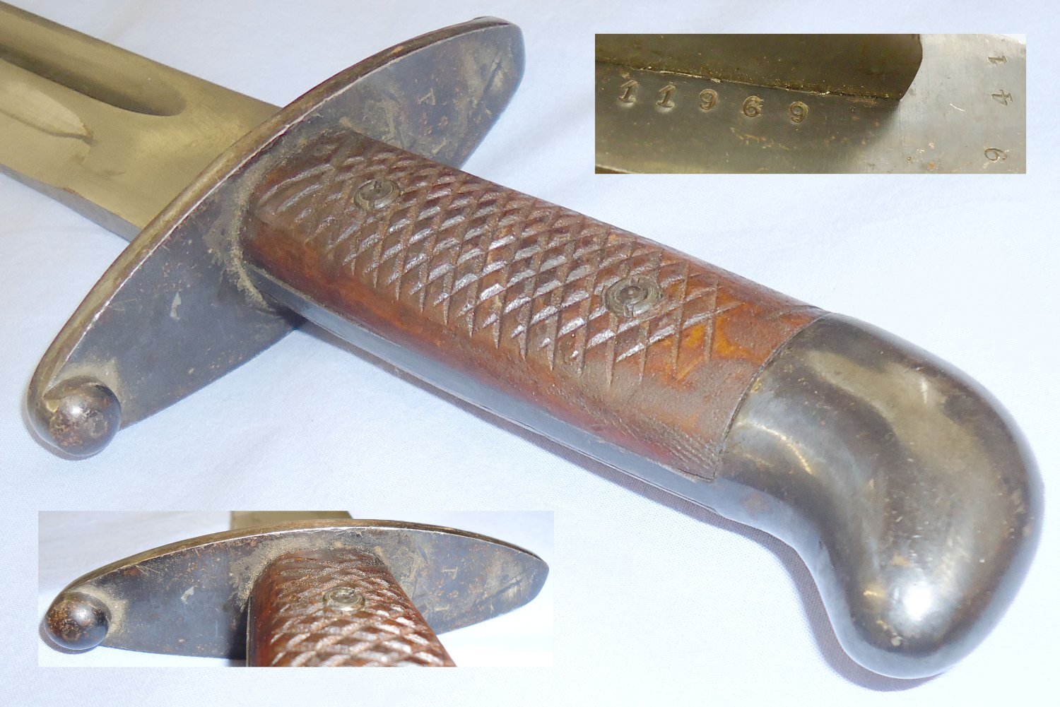Unusual* Brazilian M1908 Pattern Artillery Short Sword & Scabbard. 22516. Sword