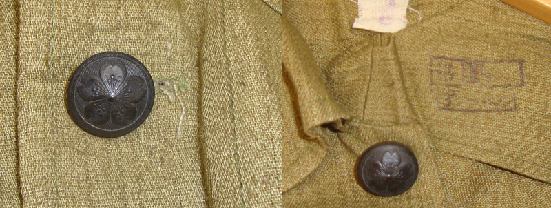  WWII Japanese Late War khaki Hemp Summer Material Tunic and Trousers. Sn 18553 WWII Japanese Late War khaki Hemp Summer Material Tunic and Trousers. Sn 18553 Clothing