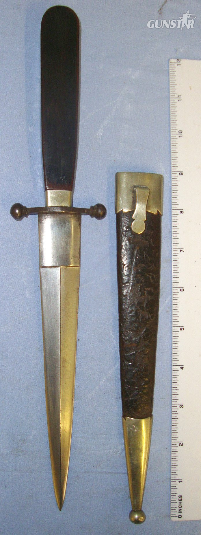Victorian Medieval Form ‘Coup De Grâce ’ (Final Mercy Blow) Dagger With Scabbard. Sn 22119 Dagger in 