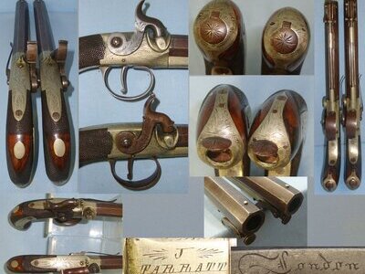 Tarrat Engraved `Presented To Oliver Powell By The Members Of The 1st Company Nassau Guards Brooklyn (New York USA) July 4th 1837'. Sn 22208 40 bore Muzzleloader