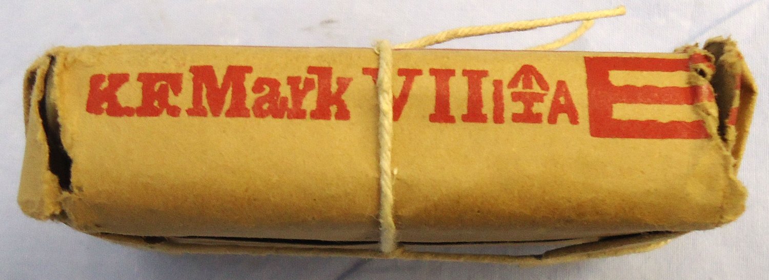 INERT DEACTIVATED. Scarce, Indian, Kirkee Arsenal 10 Round, 1937 Dated, .303 Mark VII Ball Round Service Pack. - O 2296 INERT DEACTIVATED. Scarce, Indian, Kirkee Arsenal 10 Round, 1937 Dated, .303 Mark VII Ball Round Service Pack. - O 2296 Various Other Ammunition - {CATEGORY}