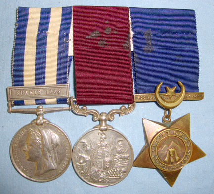  Named Victorian British Medal Trio Egypt 1882-89 Medal With Suakin 1885 Bar, Khedive’s Star 1884-86 Army Long Service & Good Conduct Medal (2nd Type) To Sgt Major M. Mc Inerny Medical Staff Corps Mounted For Wear & Copy Of Corps Roll 16012:2 Named Victorian British Medal Trio Egypt 1882-89 Medal With Suakin 1885 Bar, Khedive’s Star 1884-86 Army Long Service & Good Conduct Medal (2nd Type) To Sgt Major M. Mc Inerny Medical Staff Corps Mounted For Wear & Copy Of Corps Roll 16012:2 Antique & Militaria