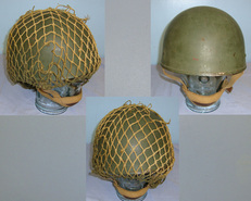 1956 Dated Suez Crisis Era British Paratroopers Jump Helmet By CCL With Liner, Chin Strap & Camouflage Netting Cover  Clothing