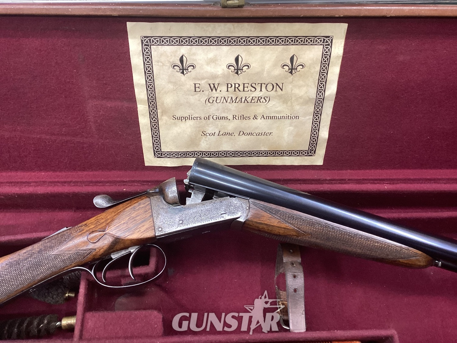 E. W. Preston ENGLISH BOX LOCK EJECTOR  Side By Side 12 Bore/gauge in 
