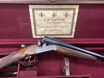 E. W. Preston ENGLISH BOX LOCK EJECTOR  Side By Side 12 Bore/gauge