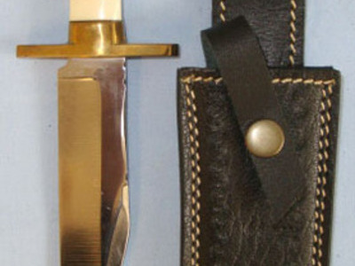 Fred James Sheffield Hand Made 'The Americans Pride' Bowie Knife With Etched Bla Knive