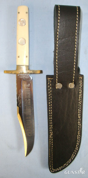 Fred James Sheffield Hand Made 'I*XL Canadian Hunting Knife' Bowie With Etched B Knive