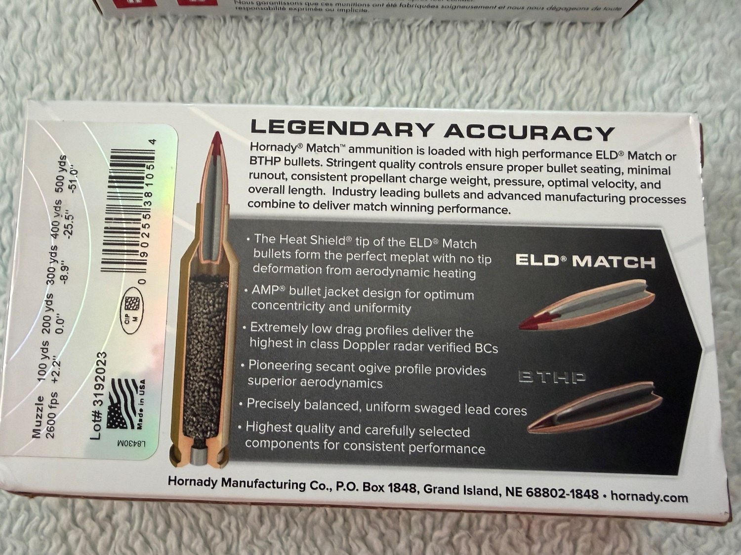  Hornady .308 ELD Match BTHP 178g  Match Grade Rounds