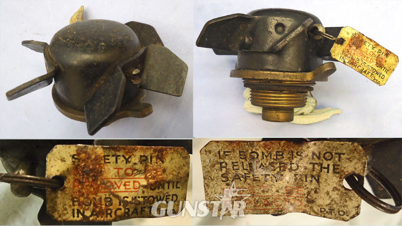 INERT DEACTIVATED. WW2, 1943 Dated Royal Air Force Bomber Command 250lb Target Indicator No 874 Nose Fuze. - O 2065 INERT DEACTIVATED. WW2, 1943 Dated Royal Air Force Bomber Command 250lb Target Indicator No 874 Nose Fuze. - O 2065  Other Ammunition in 