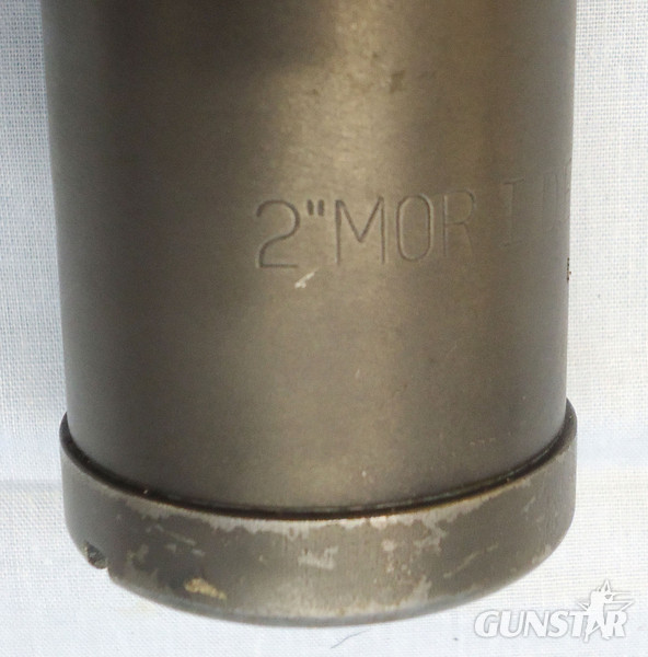 DEACTIVATED INERT. Unfired, British, 1943 Dated, 2 Inch Practice (High Explosive) Mortar Reissued In 1950. Sn - 20009:1 DEACTIVATED INERT. Unfired, British, 1943 Dated, 2 Inch Practice (High Explosive) Mortar Reissued In 1950. Sn - 20009:1  Other Ammunition - {CATEGORY}