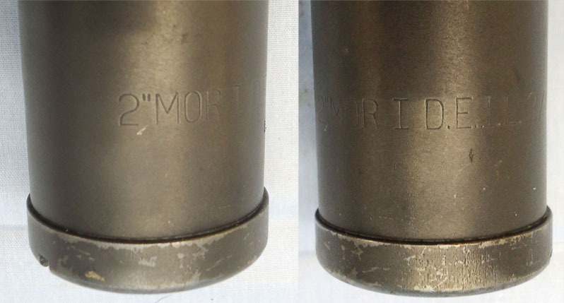 DEACTIVATED INERT. Unfired, British, 1943 Dated, 2 Inch Practice (High Explosive) Mortar Reissued In 1950. Sn - 20009:1 DEACTIVATED INERT. Unfired, British, 1943 Dated, 2 Inch Practice (High Explosive) Mortar Reissued In 1950. Sn - 20009:1  Other Ammunition