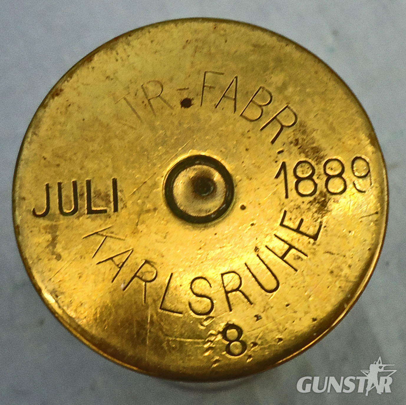 DEACTIVATED INERT. German, Early, July 1889 Dated, Kaiserliche Marine, 37mm (37 x 94R) Pom Pom Nose Fused HE (High Explosive) Round. - O 1961 DEACTIVATED INERT. German, Early, July 1889 Dated, Kaiserliche Marine, 37mm (37 x 94R) Pom Pom Nose Fused HE (High Explosive) Round. - O 1961  Other Ammunition
