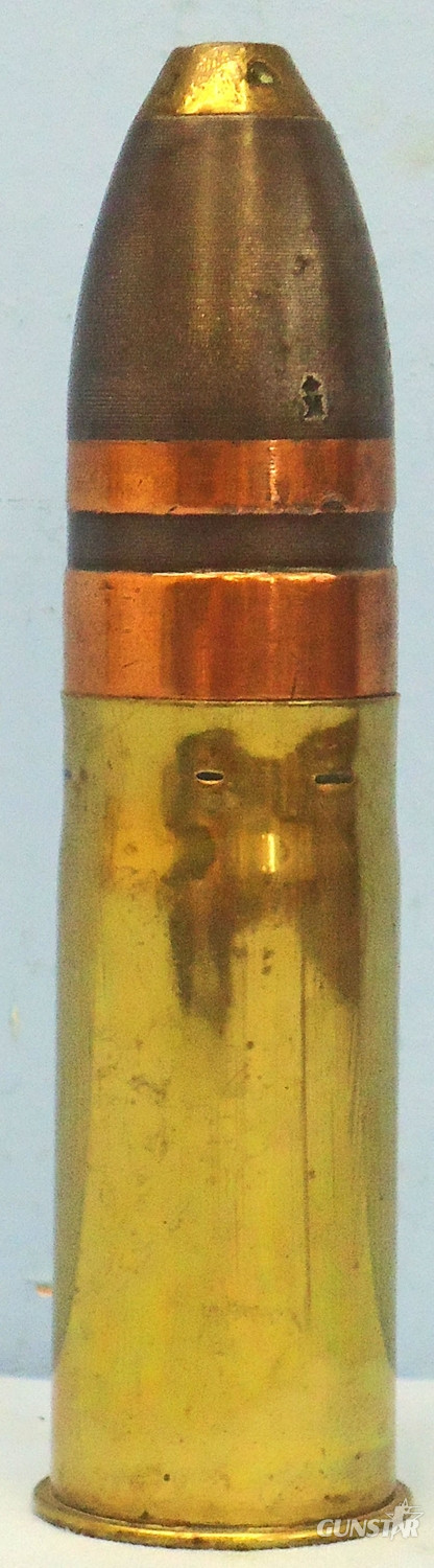 DEACTIVATED INERT. German, Early, July 1889 Dated, Kaiserliche Marine, 37mm (37 x 94R) Pom Pom Nose Fused HE (High Explosive) Round. - O 1961 DEACTIVATED INERT. German, Early, July 1889 Dated, Kaiserliche Marine, 37mm (37 x 94R) Pom Pom Nose Fused HE (High Explosive) Round. - O 1961  Other Ammunition - {CATEGORY} in 