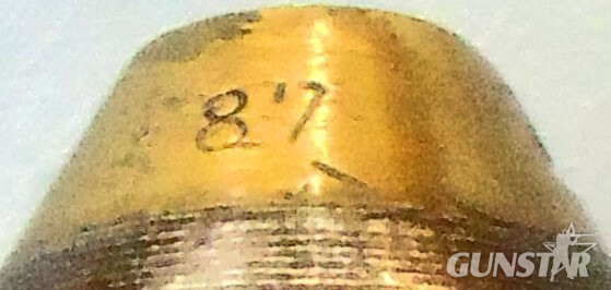 {CATEGORY} - DEACTIVATED INERT. German, Early, July 1889 Dated, Kaiserliche Marine, 37mm (37 x 94R) Pom Pom Nose Fused HE (High Explosive) Round. - O 1961 DEACTIVATED INERT. German, Early, July 1889 Dated, Kaiserliche Marine, 37mm (37 x 94R) Pom Pom Nose Fused HE (High Explosive) Round. - O 1961  Other Ammunition