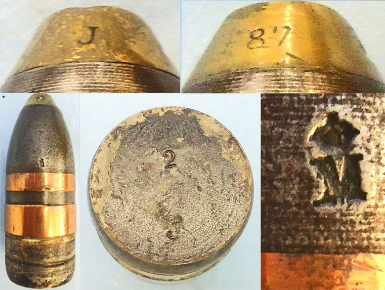  DEACTIVATED INERT. German, Early, July 1889 Dated, Kaiserliche Marine, 37mm (37 x 94R) Pom Pom Nose Fused HE (High Explosive) Round. - O 1961 DEACTIVATED INERT. German, Early, July 1889 Dated, Kaiserliche Marine, 37mm (37 x 94R) Pom Pom Nose Fused HE (High Explosive) Round. - O 1961  Other Ammunition