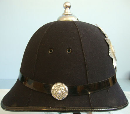 WW2 Era Blackburn Police Male Constable WW2 Era Blackburn Police Male Constable's/ Sergeant's 6 Panel Ball Top Helmet Wi Clothing