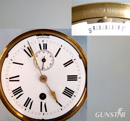 AM ‘Air Ministry’ Brass Bulkhead Clock With 60 Seconds Time Keeping Feature & Original Key. Other Accessory