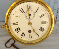 AM ‘Air Ministry’ Brass Bulkhead Clock With 60 Seconds Time Keeping Feature & Original Key. Other Accessory