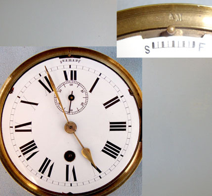 AM ‘Air Ministry’ Brass Bulkhead Clock With 60 Seconds Time Keeping Feature & Original Key. Other Accessory