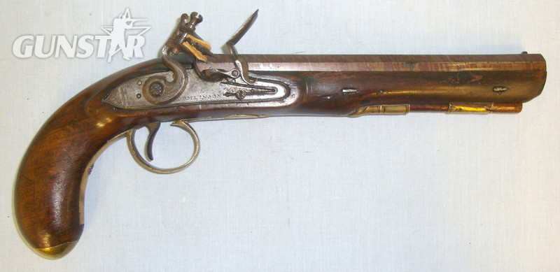 Tomlinson London C1790 English .68 Calibre Flintlock Duelling / Holster Pistol None Muzzleloader in 