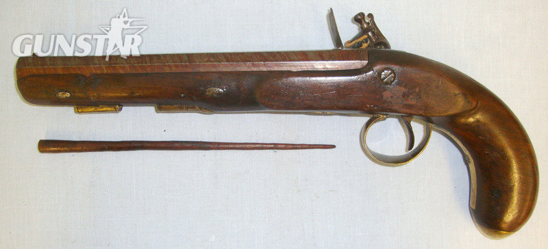  Tomlinson London C1790 English .68 Calibre Flintlock Duelling / Holster Pistol None Muzzleloader