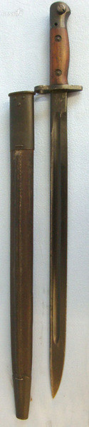 Australian 1907 Pattern, 4th Pattern, Bayonet with 'SLAZ' Marked Grips and Scabb Bayonet