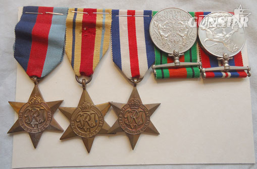 5 Medal Group comprising; The War Medal, Defence medal, France and Germany Star, Medal Group comprising; The War Medal, Defence medal, France and Germany Star, A Other Accessory