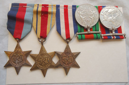5 Medal Group comprising; The War Medal, Defence medal, France and Germany Star, Medal Group comprising; The War Medal, Defence medal, France and Germany Star, A Other Accessory