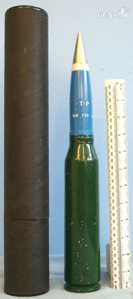 Oerlikon BMARC 35mm KDC (35x228) Target Practice (TP) round. Oerlikon BMARC 35mm KDC (35x228) Target Practice (TP) round. Antique & Militaria in 