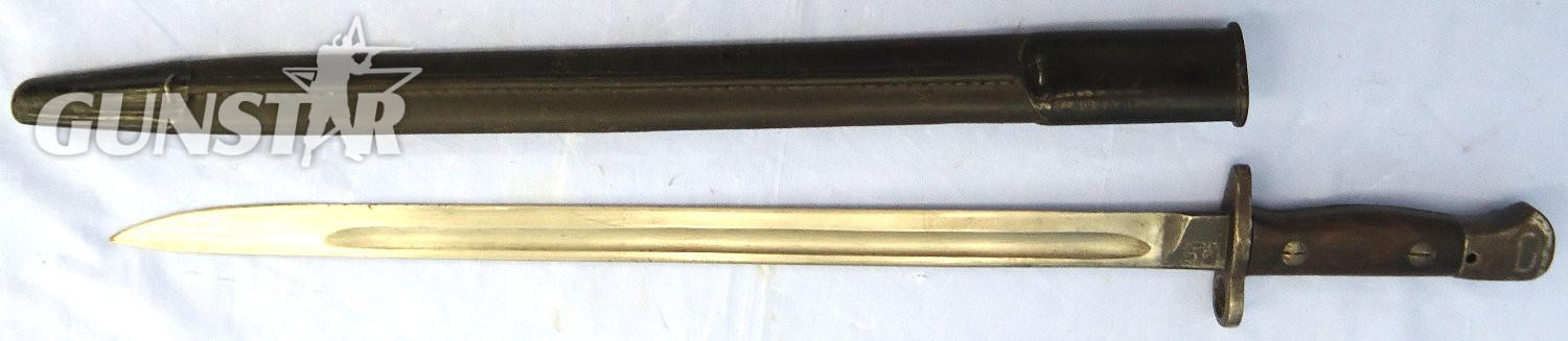 British, WW1, 1915 Dated, 1907 Pattern Bayonet & Scabbard by Mole. Sn 23478:72 Bayonet - {CATEGORY}