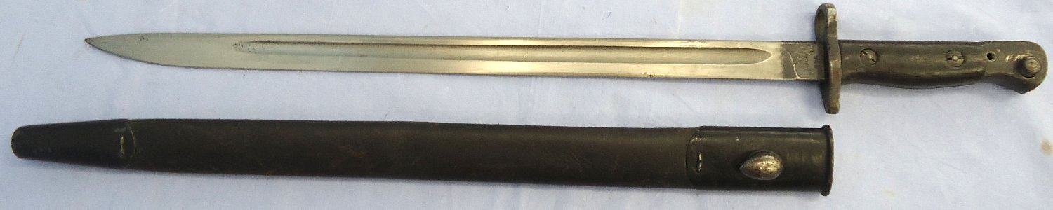 British, WW1, 1915 Dated, 1907 Pattern Bayonet & Scabbard by Mole. Sn 23478:72 Bayonet - {CATEGORY} in 