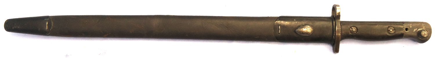 British, WW1, 1915 Dated, 1907 Pattern Bayonet & Scabbard by Mole. Sn 23478:72 Bayonet 
