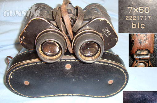  Carl Zeiss 7 X 50 Magnification Kriegsmarine Binoculars By blc Carl Zeiss, Jena & 1942 / 19 Sight & Optic