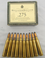 Holland & Holland INERT DEACTIVATED. Box 10 Rounds Of Holland & Holland .275 Magnum Belted Rimless Antique & Militaria