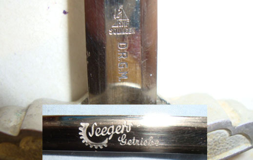  ‘SMF’ which is Stocker & Co SCARCE, Miniature Manufacturer’s Sample WW2 Era Nazi Other Blade