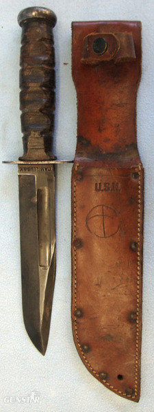 U.S. Navy MK I Utility Knife and Scabbard. Knive in 