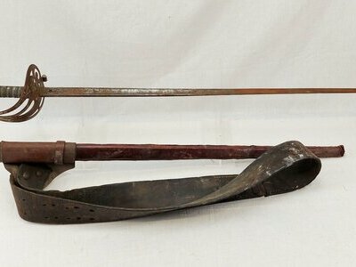 1854 Pattern Grenadier Guards Officers Sword And Leather Scabbard By Wheeler & Co Of London Sword