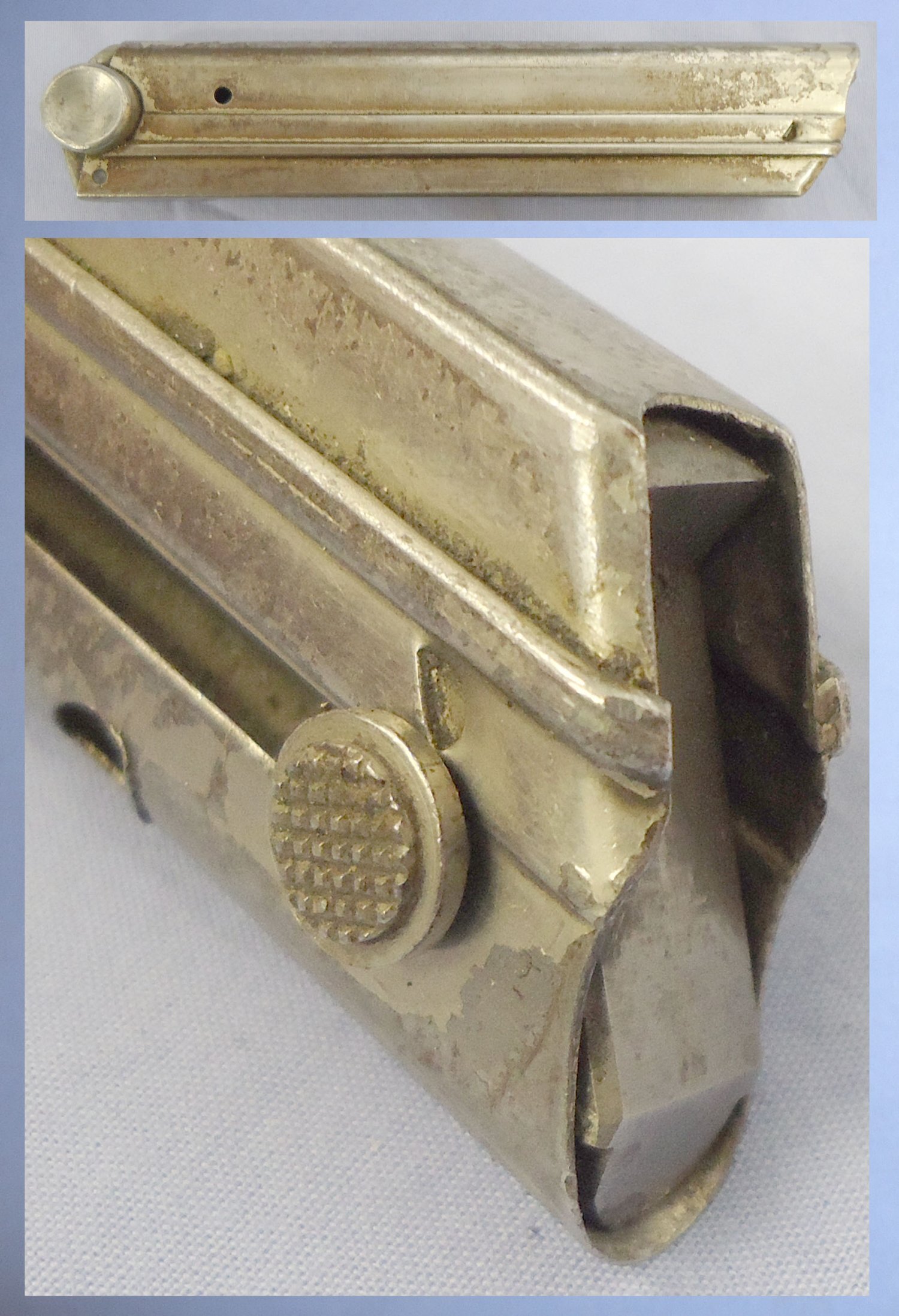 WWII Era Nazi German 8 Round Magazine with Correct Alloy Butt for the Luger P0 8 9mm Parabellum Semi-Automatic Pistol. N 152 WWII Era Nazi German 8 Round Magazine with Correct Alloy Butt for the Luger P0 8 9mm Parabellum Semi-Automatic Pistol. N 152 Other Accessory