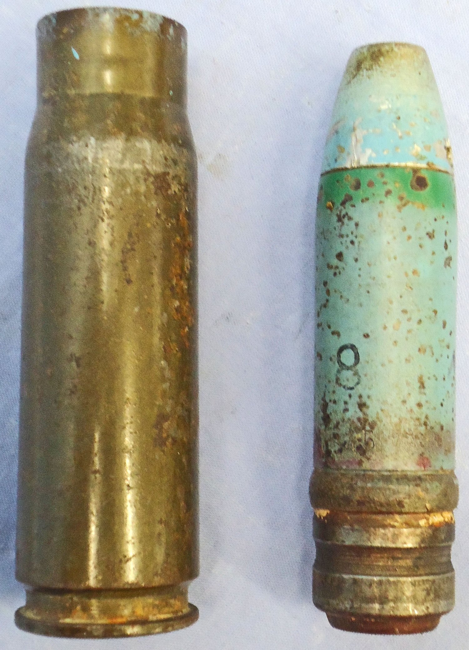 INERT DEACTIVATED. German WW2, 1944 Dated, 20 mm MK151/20 (20x82) Incendiary with Self Destruct Tracer Cannon Round. Sn - 22996 INERT DEACTIVATED. German WW2, 1944 Dated, 20 mm MK151/20 (20x82) Incendiary with Self Destruct Tracer Cannon Round. Sn - 22996 Various Other Ammunition 