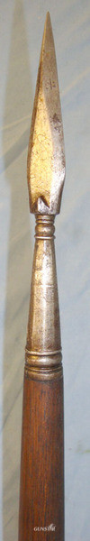  Indian Hunting Spear With Armour Piercing Spikes. FINE QUALITY, 19th Century Indian Hunting Spear With Armour Piercing Spikes.  Other Accessory
